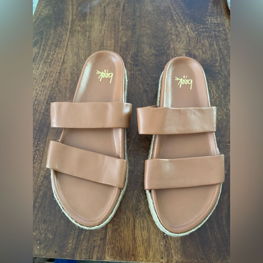 Beek Twinspot Sandals Slides Tan Brown - Picture 2 of 3